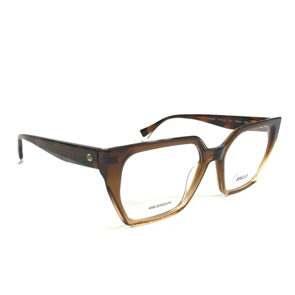 Gigi Studios Eyeglasses Frames MIRI 6962/2 Crystal Brown Butterfly 54-18-140